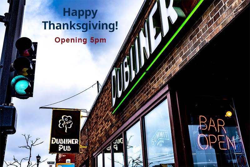 Thanksgiving 5pm open